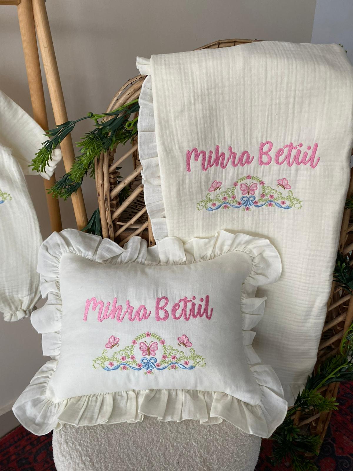 Mihra Betül Premium 4 Kat Müslin Hastane Çıkışı & Puset Seti