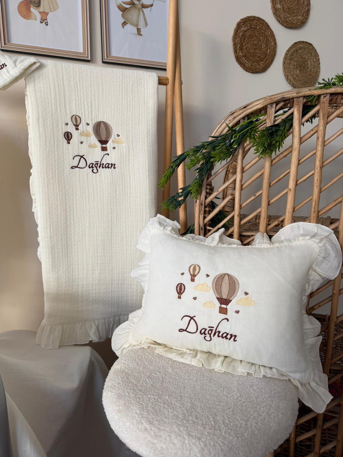 Dağhan Sky 4 Kat Müslin Hastane Çıkışı & Puset Seti
