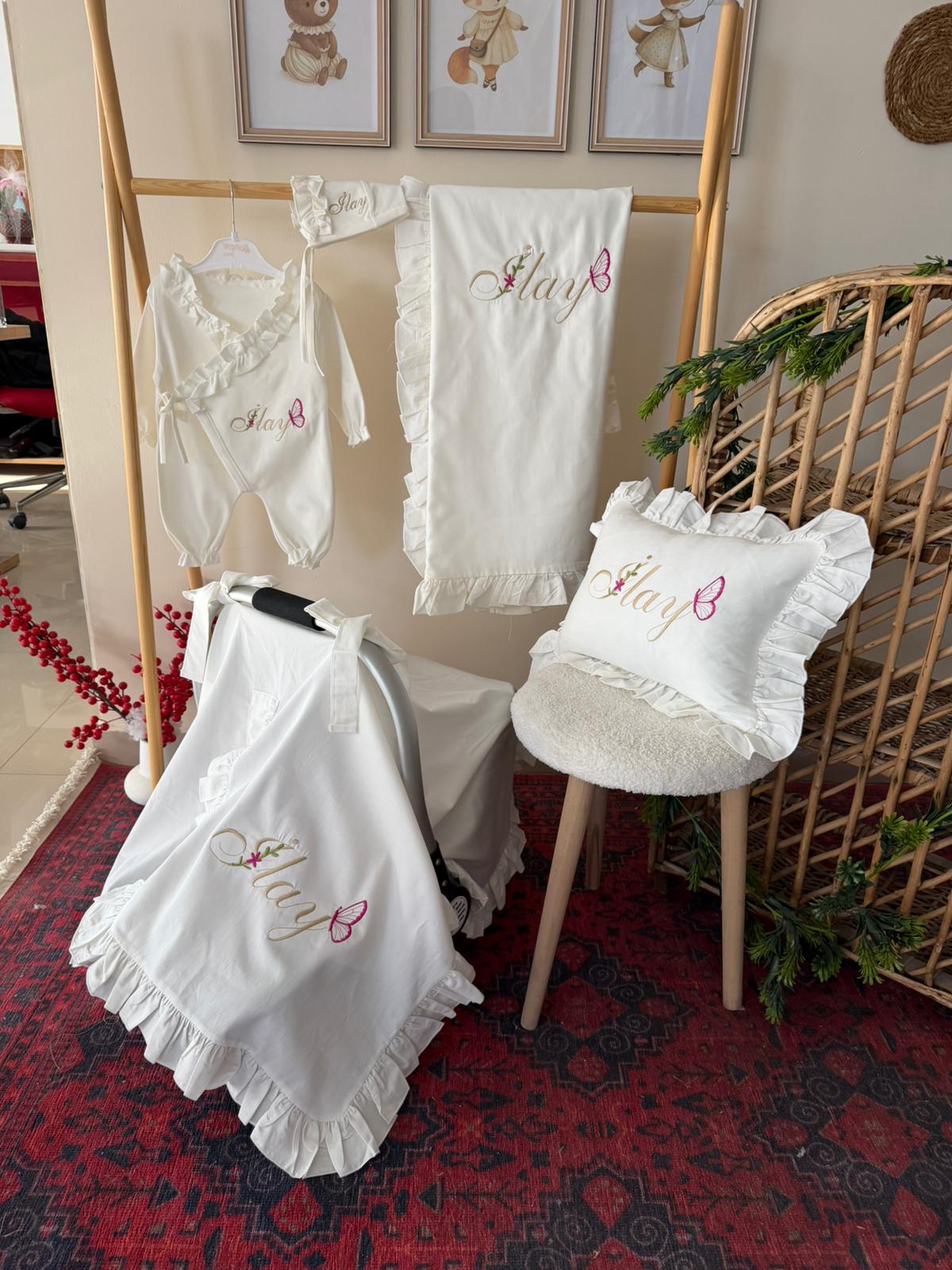 Alay Elegant Penye & Pamuk Saten Hastane Çıkışı Seti
