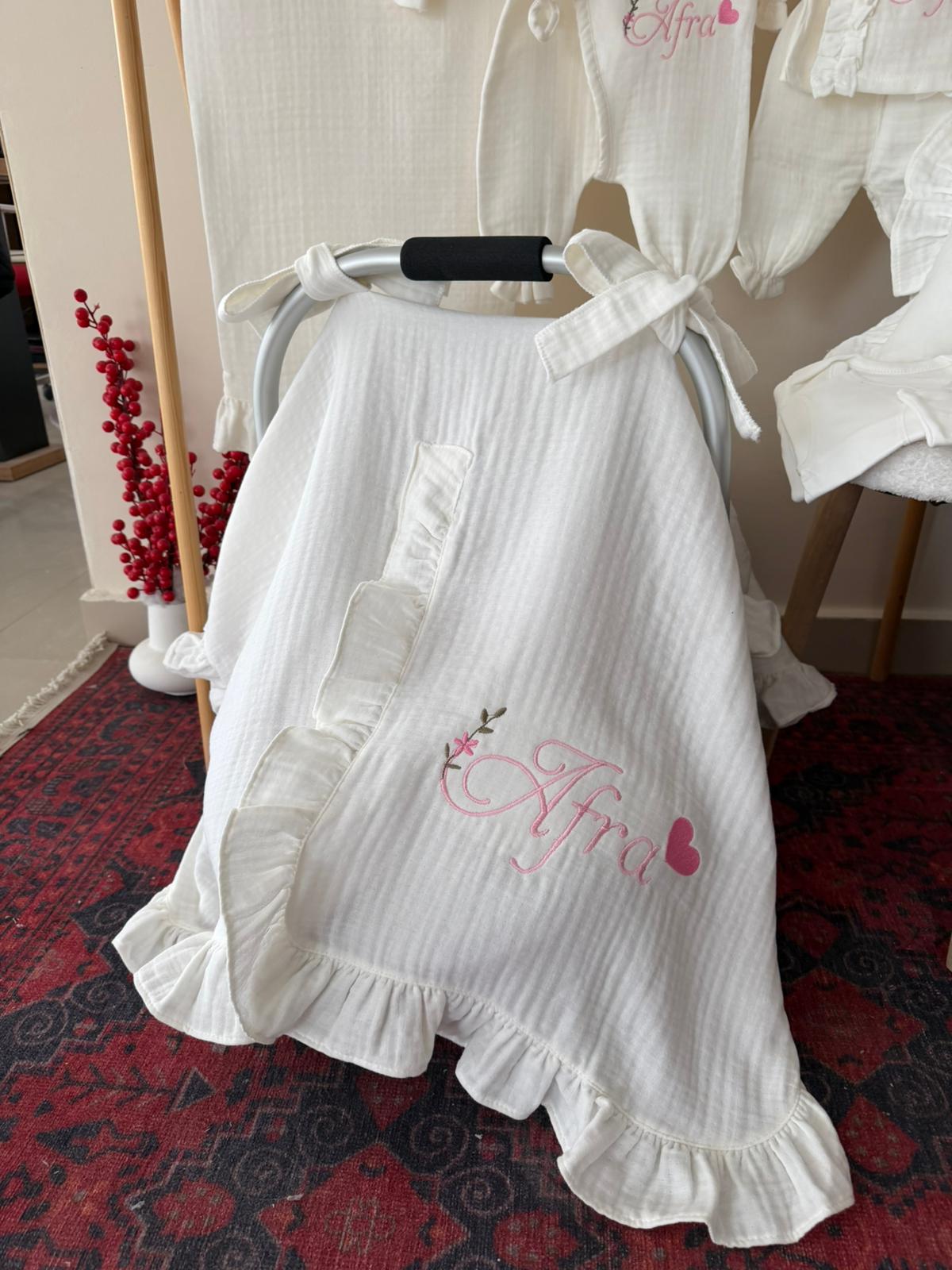 12 Parça Dolu Dolu Yenidoğan Hastane Çıkışı Seti Nakışlı