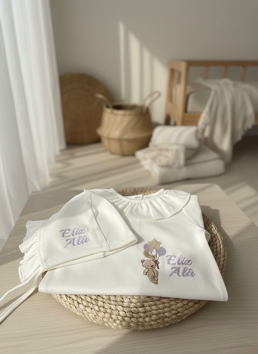 Penye Fırfır Yakalı Tulum 3lü Set
