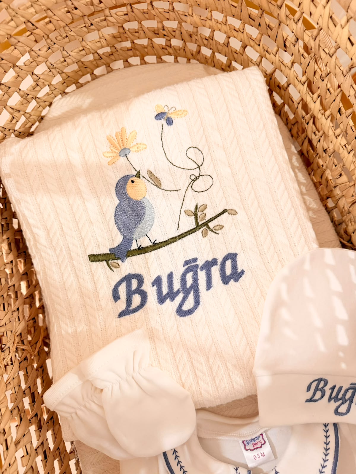 Penye Tulum Şapka Eldiven ve Örgü Pike Battaniye Seti