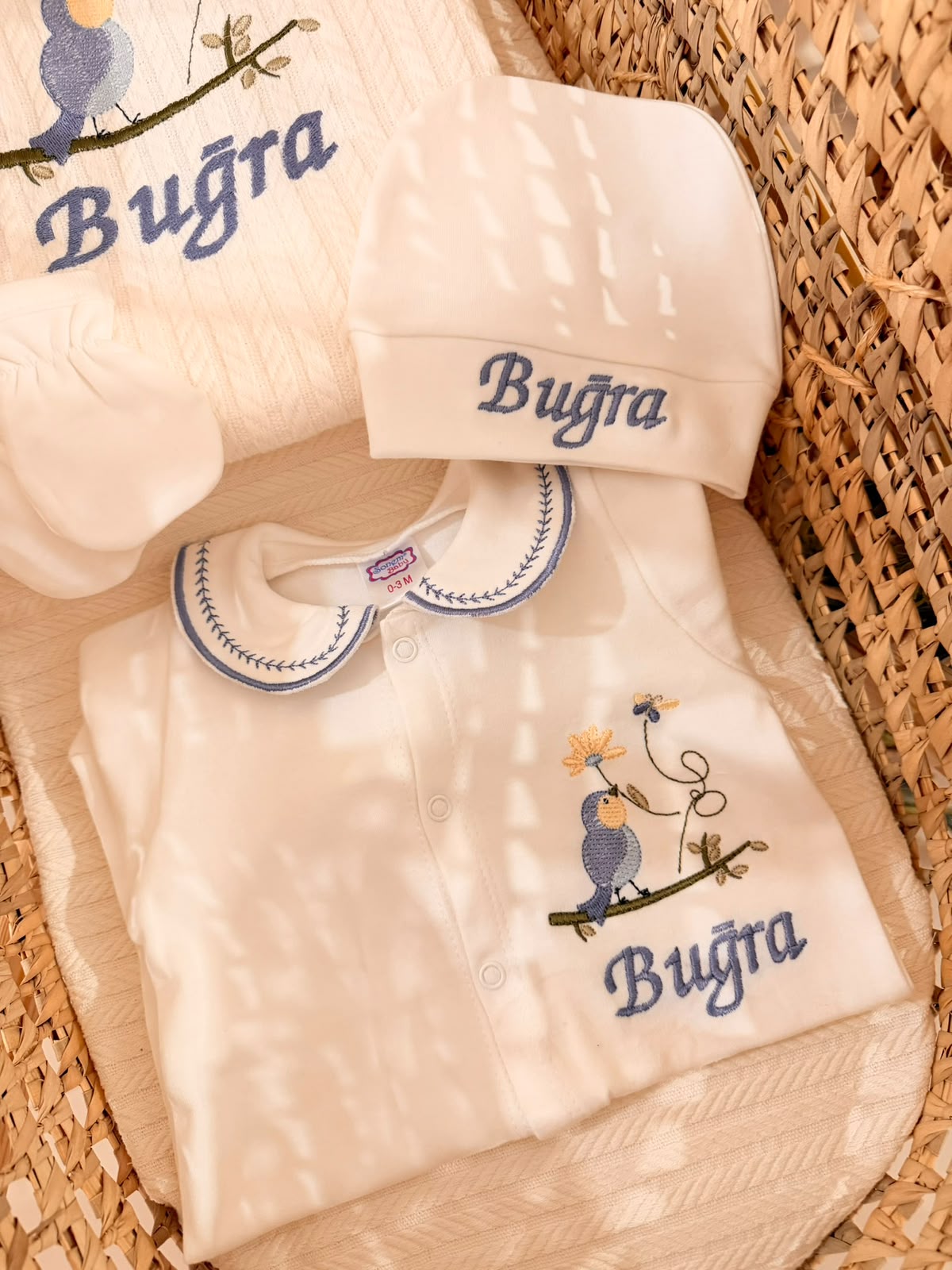 Penye Tulum Şapka Eldiven ve Örgü Pike Battaniye Seti